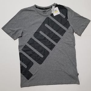 Puma Men's Medium Gray Black Tshirt NWT